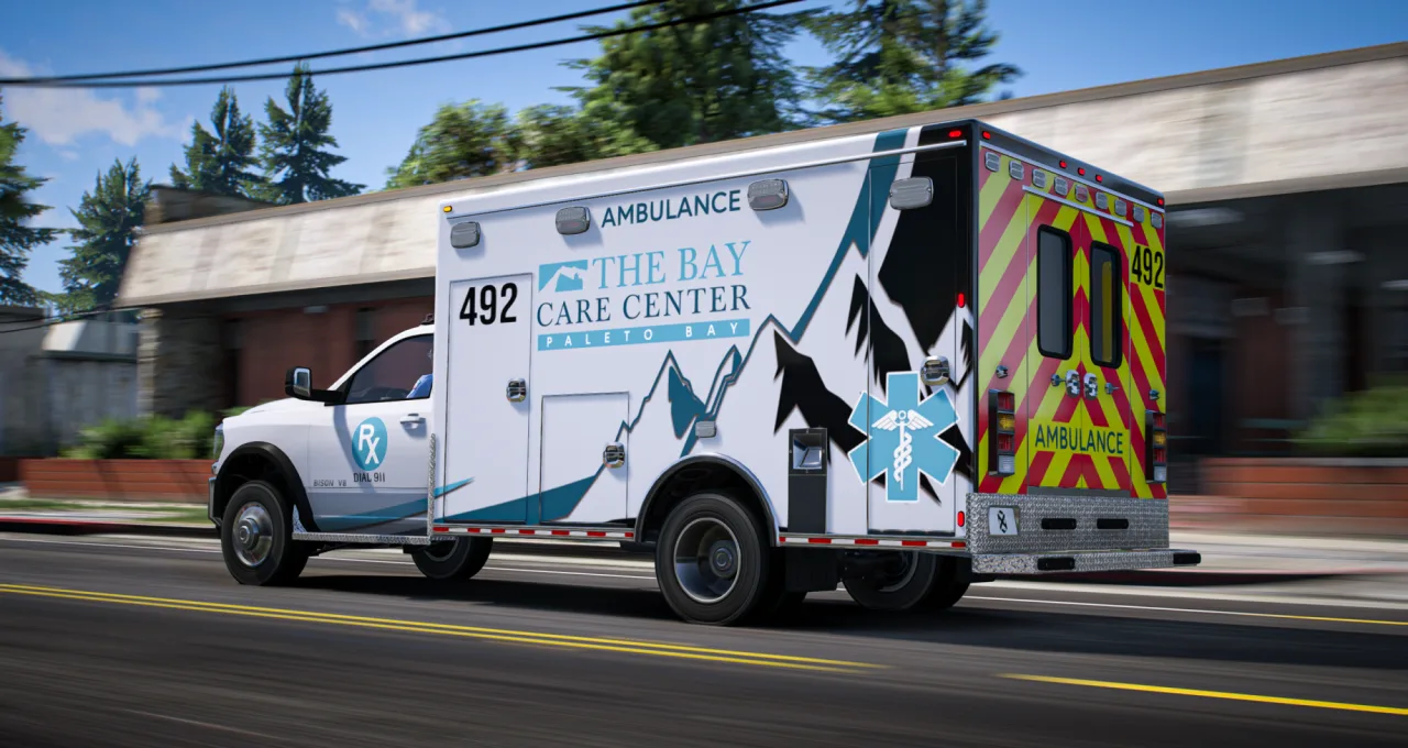 FiveM Lore Friendly Ambulance Pack | 6 Units + Animated Gurney | Tebex