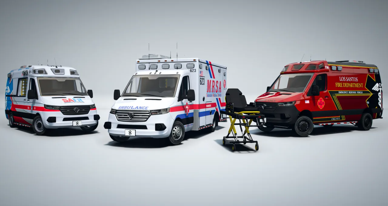 ONX FiveM Lore Friendly Ambulance Pack | Animated Gurney Bundle | Tebex